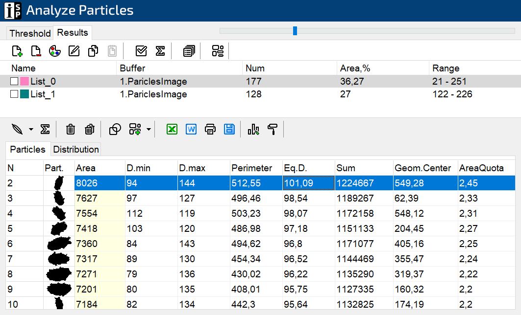 Analyze Particles in ImageSP